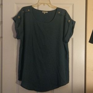 Button Shoulder Blouse